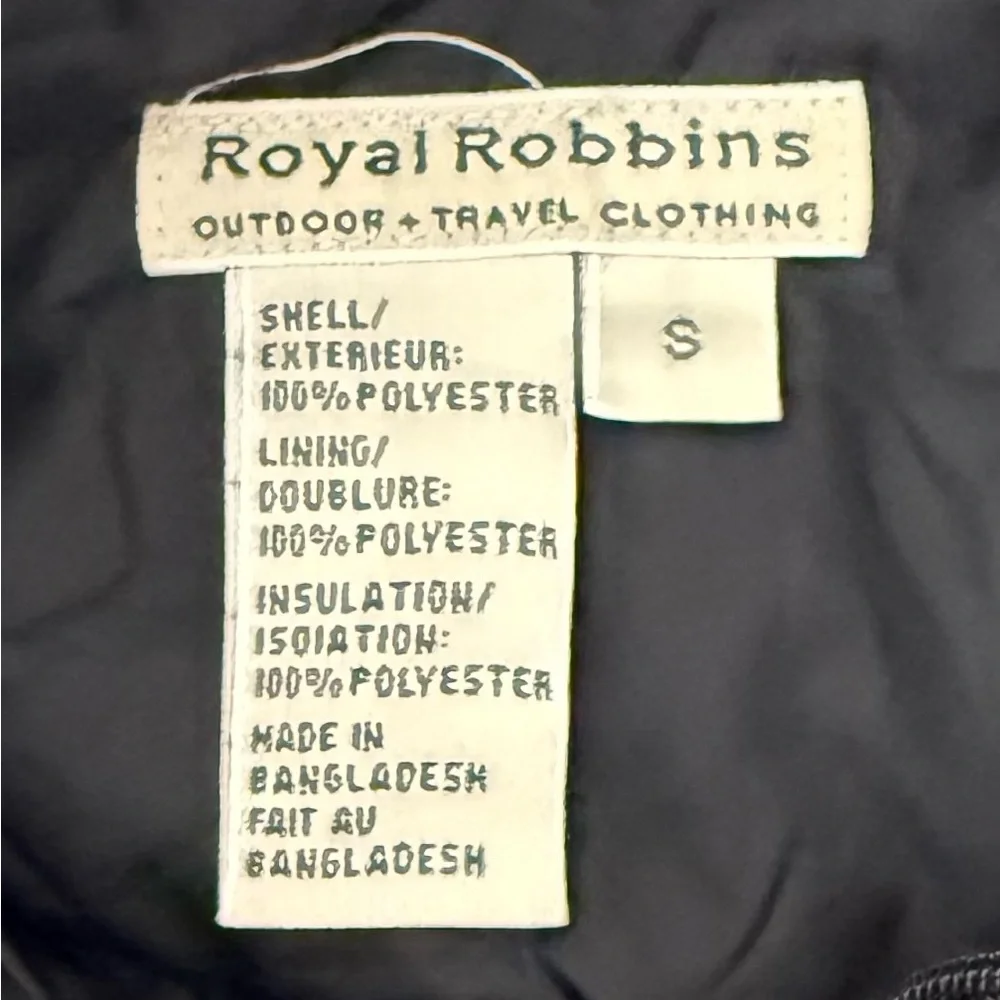 Royal Robbins Black Vest Jacket Women’s‎ Small S Quilted Puffer with Pockets